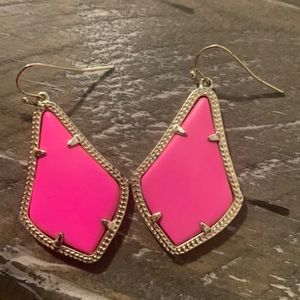 Kendra Scott / Hot Pink earrings, worn 2X but does not include backings